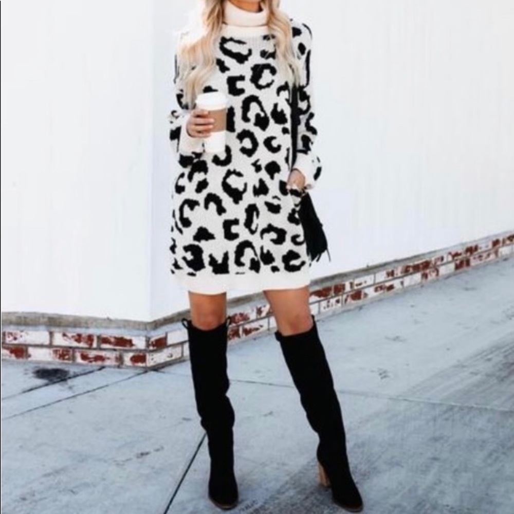 COPY - Vici Leopard Sweater dress